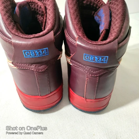 Nike Air Force 1 '07 Low Layers of Love Gym Red Burgundy Crush Men's EUC - Picture 6 of 13